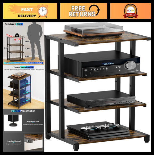 Tier wooden media - 4-tier,