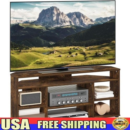 Rustic wood corner stand - rustic, tv