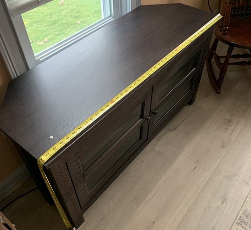 Dark brown corner stand - dark,