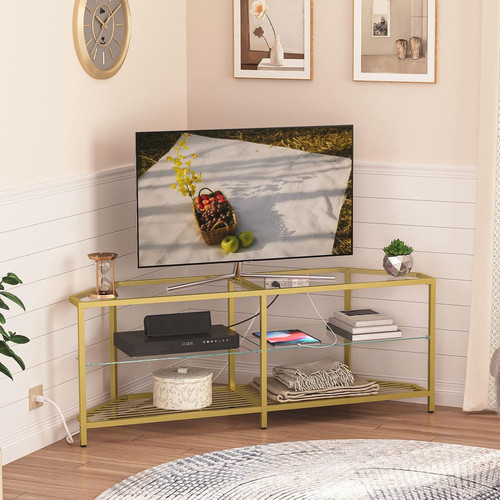 Corner stand with power - tv,