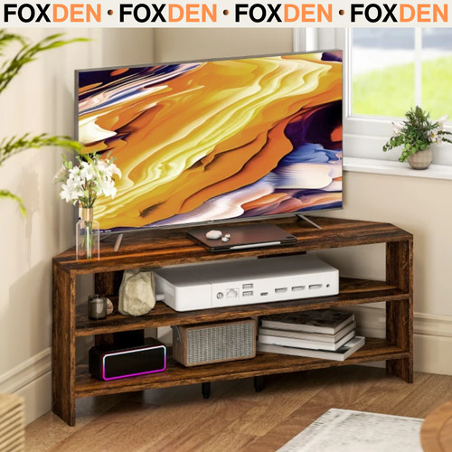 Rustic brown corner - brown, tv
