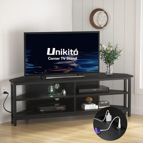 Black corner stand with - black,