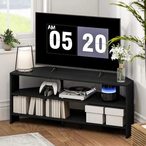 Rustic black corner unit - black,