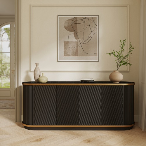 Stand black mdf - tv,