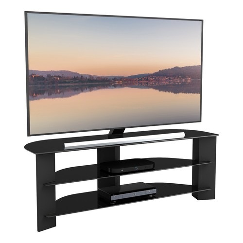Black glass corner stand - glass,